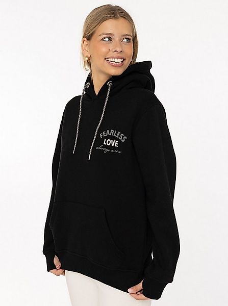 Zwillingsherz Hoodie "Wings" glamouröse Stickerei mit Flügeln, Pailletten, günstig online kaufen