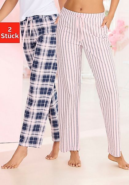 Vivance Dreams Pyjamahose (Packung, 2-tlg., 2-teilig) mit Streifen oder Kar günstig online kaufen