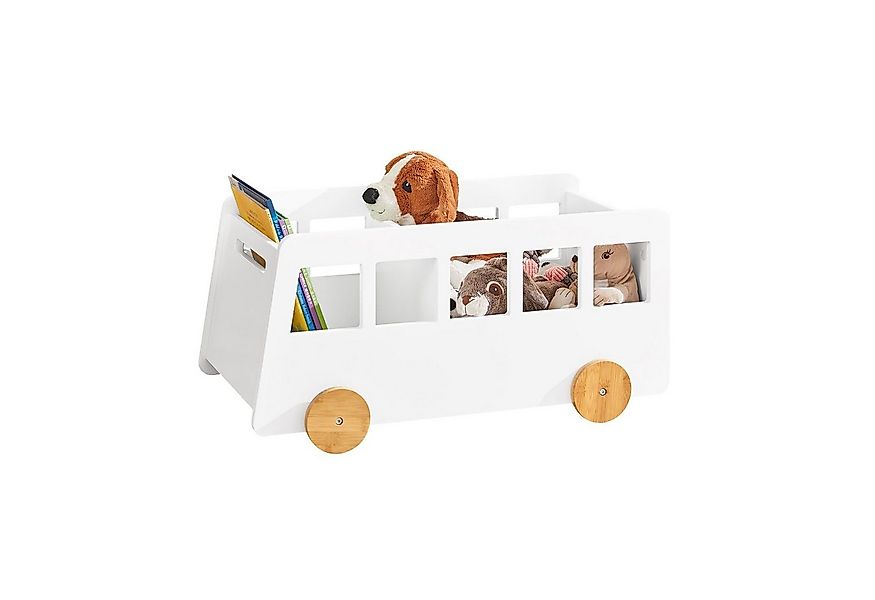 SoBuy Bücherregal KMB41, Spielzeugtruhe Kinderzimmerregal mit Rollen, Büche günstig online kaufen