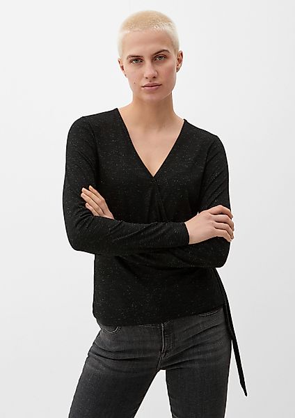 s.Oliver Langarmshirt T-Shirt Longsleeve in Wickeloptik günstig online kaufen