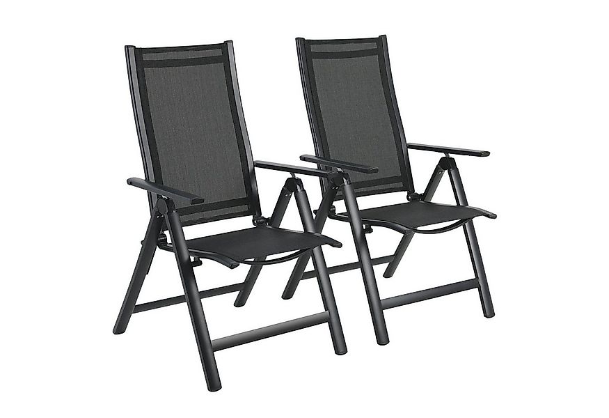 TLGREEN Gartenstuhl Luxus Klappstuhl mit Verstellbarer Hochlehner (Balkonst günstig online kaufen