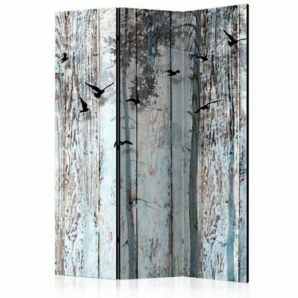 artgeist Paravent Rustic Boards [Room Dividers] blau-kombi Gr. 135 x 172 günstig online kaufen