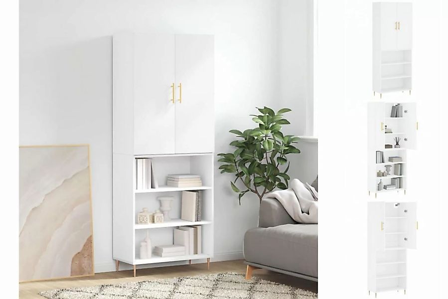 vidaXL Kleiderschrank Wohnzimmerschrank Hochschrank Highboard Regal Weiß 69 günstig online kaufen