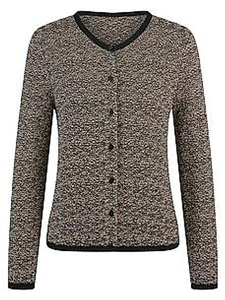 Strickjacke Rundhals-­Ausschnitt Fadenmeister Berlin schwarz günstig online kaufen