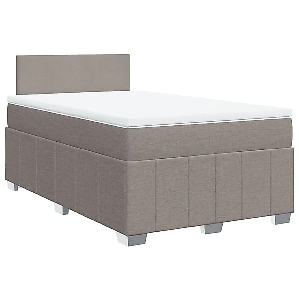 vidaXL Boxspringbett mit Matratze Taupe 120x190 cm Stoff 3287004 günstig online kaufen
