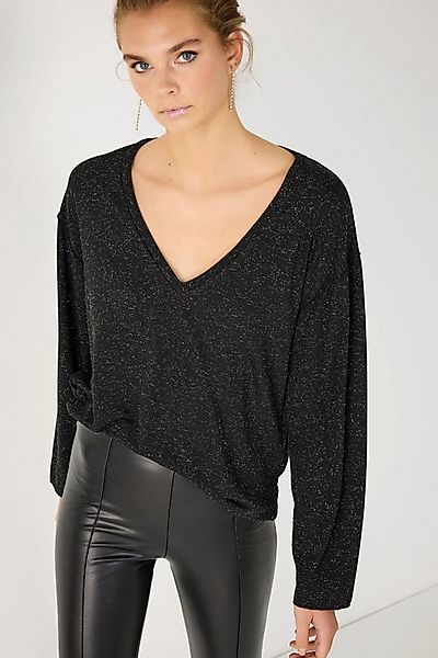 No Matter What Blusentop Langärmelige Bluse mit V-Ausschnitt günstig online kaufen