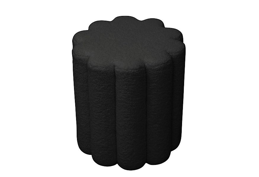 SVITA Hocker DAHLIA, Teddy-Bouclé, Polsterhocker, Sitzgelegenheit, Ø 35 cm günstig online kaufen