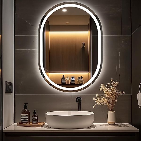 Youyijia Kosmetikspiegel Badezimmer Wandspiegel Spiegel oval günstig online kaufen