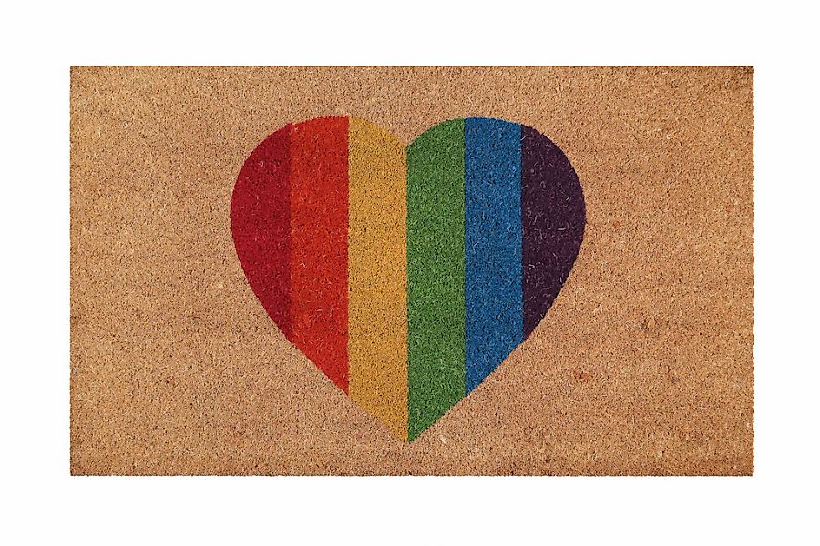 Wecon home Fußmatte "Home Is Where Your Heart Is" rechteckig 18 mm Höhe rut günstig online kaufen