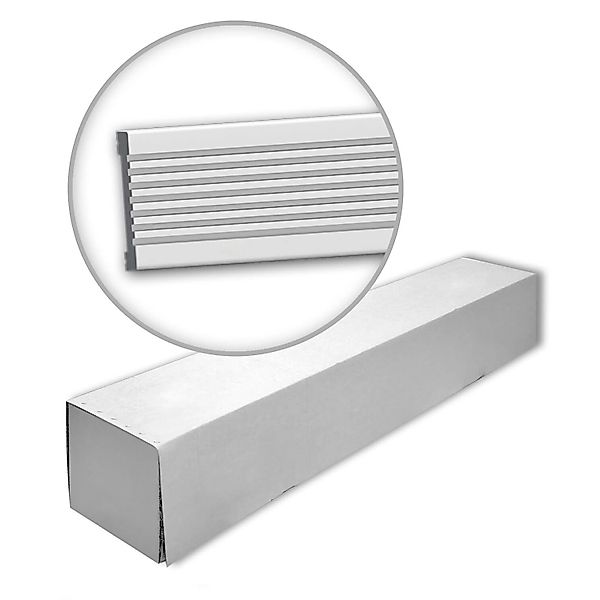 PROFHOME 651703-Box Wandleisten 1 Karton Set mit 18 Friesleisten 36 m Weiß günstig online kaufen