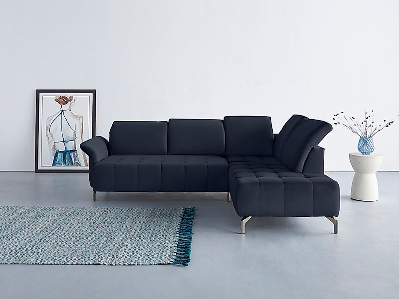INOSIGN Ecksofa "Fresh L-Form", Federkern, wahlweise Kopfteilverstellung un günstig online kaufen