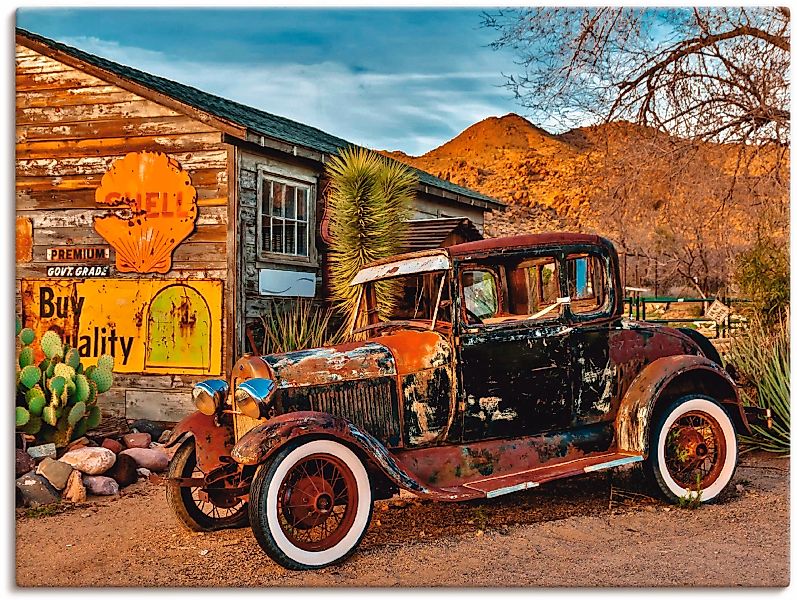 Artland Wandbild "Oldtimer Route 66 Hackberry", Auto, (1 St.), als Leinwand günstig online kaufen