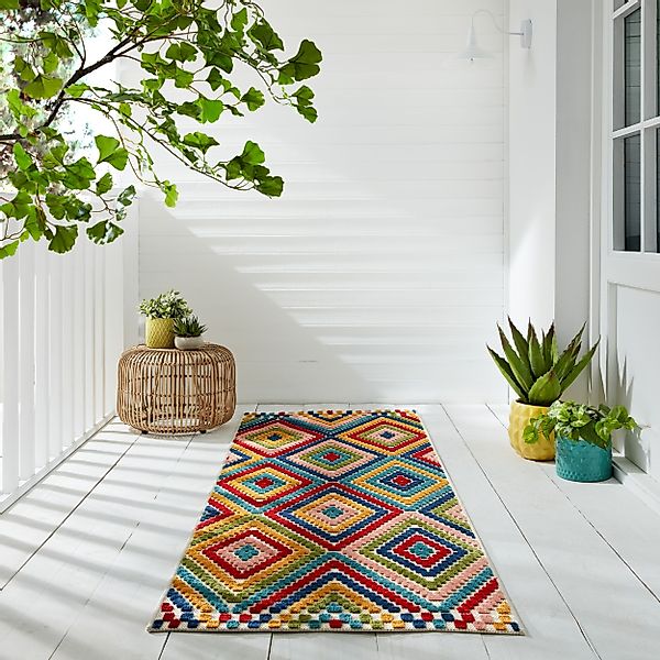 FLAIR RUGS Teppich "Diamond" rechteckig 3 mm Höhe In & Outdoor geeignet, Ho günstig online kaufen