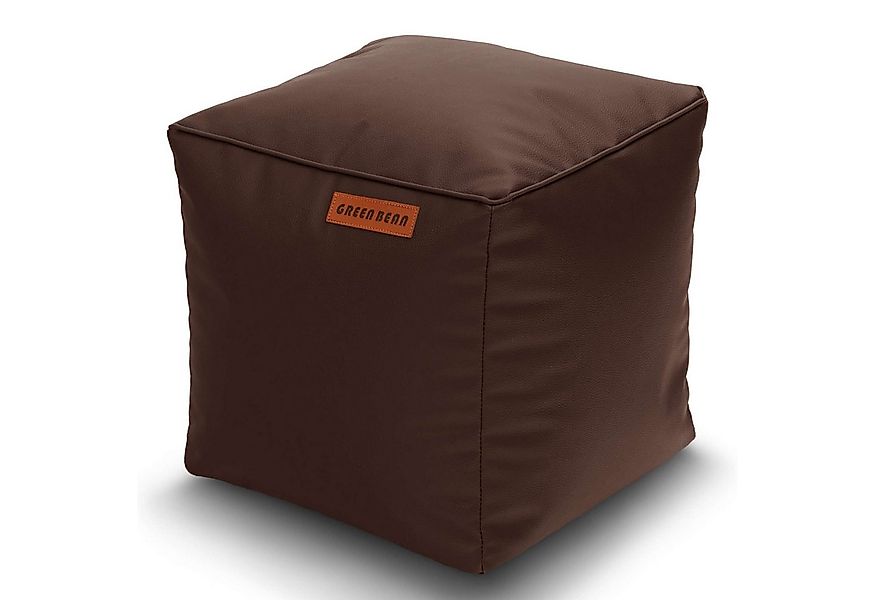 Green Bean Pouf Sitzsack-Hocker Kunstleder Cube eckig (40x40x40cm EPS Perle günstig online kaufen
