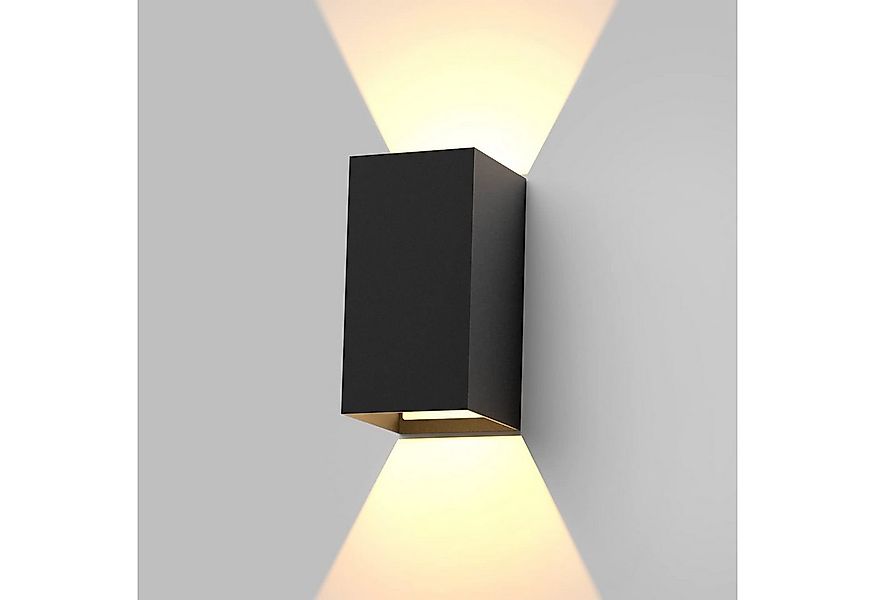 Nettlife Wandleuchte Innen & Aussen Wandlampe Schwarz, LED fest integriert, günstig online kaufen