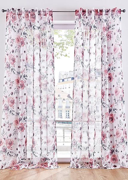 Gardine mit Blumenmuster mit recyceltem Polyester (1er Pack) günstig online kaufen