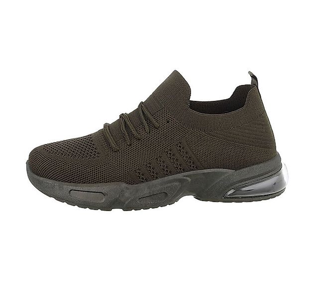 Coolwalk Herren Low-Top Freizeit Sneaker Flach Sneakers in Olive günstig online kaufen