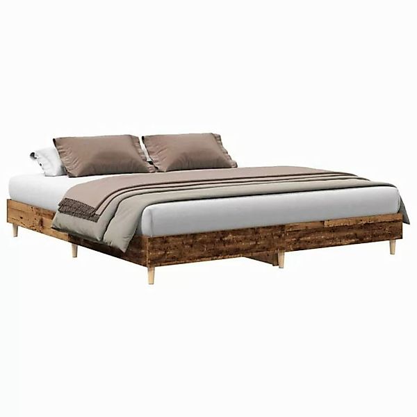 vidaXL Bett Bettgestell ohne Matratze Altholz-Optik 180x200cm Holzwerkstoff günstig online kaufen