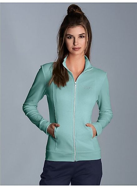 Trigema Sweatjacke TRIGEMA Jacke veredelt mit Kristallsteinen (1-tlg) günstig online kaufen