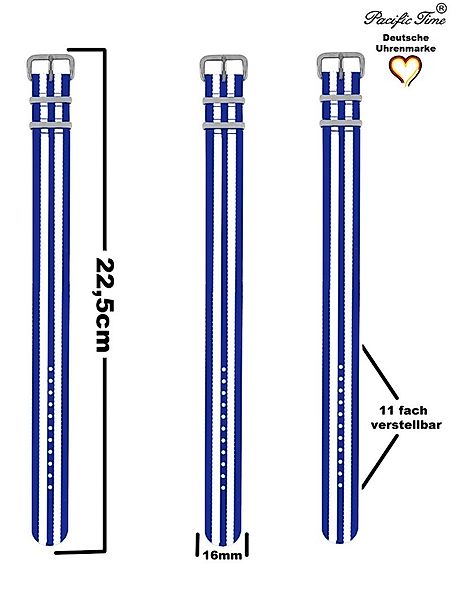 Pacific Time Uhrenarmband Wechselarmband Textil Nylon günstig online kaufen