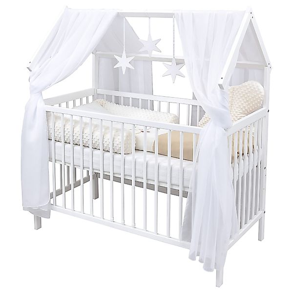 Baby-Delux Komplettbett Hausbett Babybett Schutzgitter Komplettset, günstig online kaufen