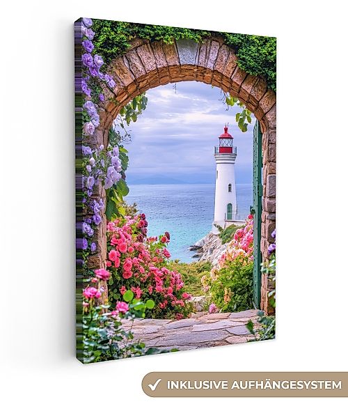 OneMillionCanvasses® Leinwandbild Durchblick - Leuchtturm - günstig online kaufen