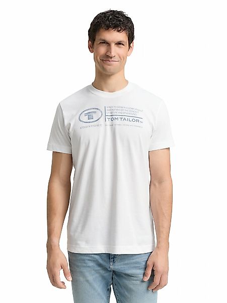 TOM TAILOR Print-Shirt "Tom Tailor Herren T-Shirt Frontprint" günstig online kaufen