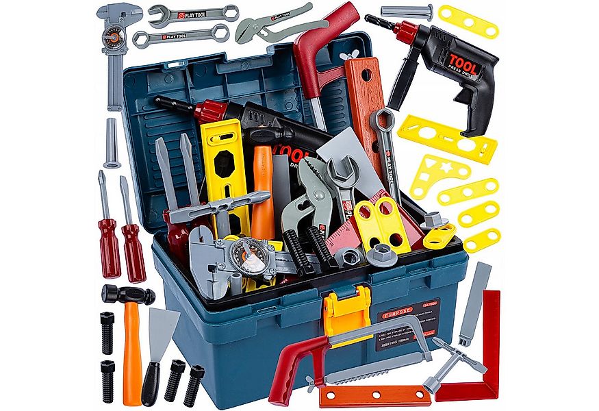 kinderplay Kinder-Werkzeug-Set Kinder Werkzeugset – Lernspielzeug mit Kiste günstig online kaufen