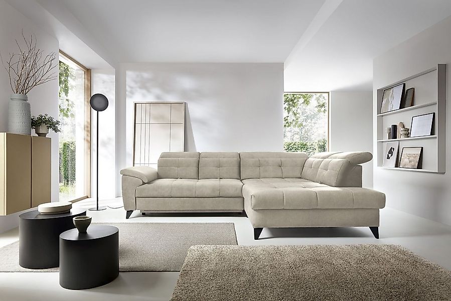Lukas Möbel Ecksofa Modernes Ecksofa Fernando mit Relaxfunktion und Bettfun günstig online kaufen