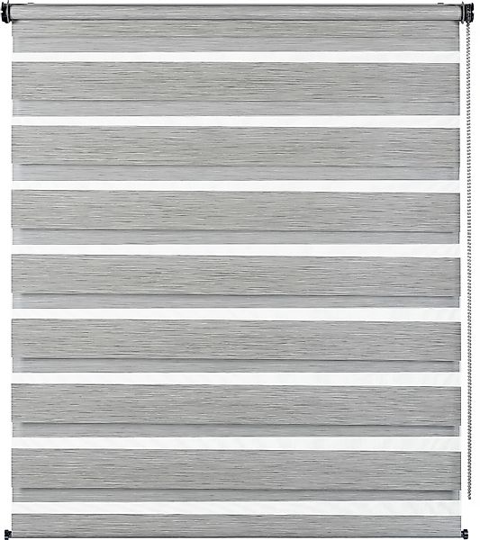 GARDINIA Doppelrollo »de luxe« halbtransparent Sichtschutz mit Bohren/ohne günstig online kaufen