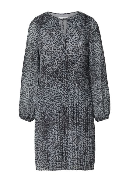 comma Minikleid Kleid Plissiertes Chiffonkleid mit günstig online kaufen