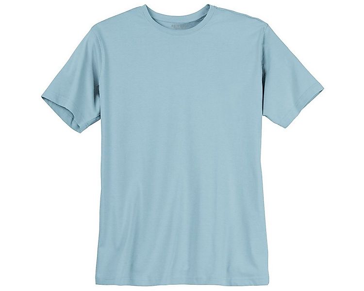 redfield Rundhalsshirt T-Shirt Herren hellblau Redfield Übergröße günstig online kaufen
