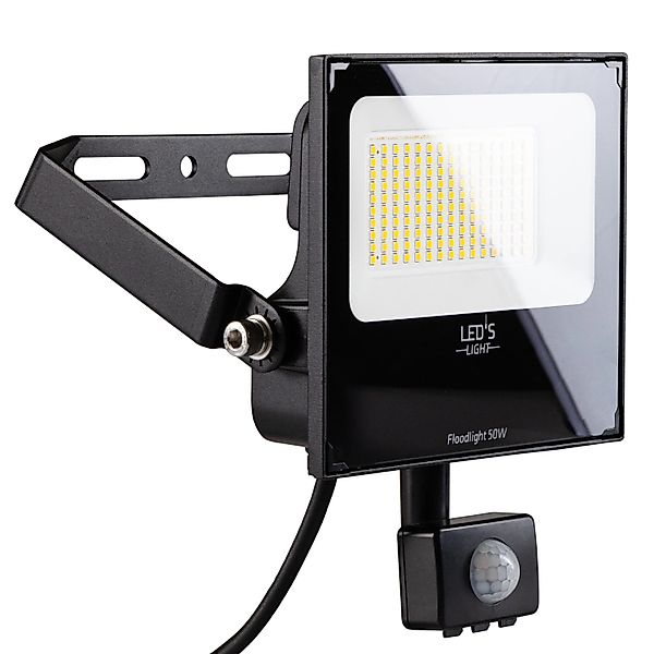 LED's Work Strahler mit Sensor 50 W 8.000,m 4.000 K IP65 Schwarz günstig online kaufen
