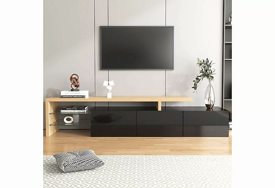 Celya TV-Schrank Modernes TV-Schrank-Design,LED-Beleuchtung,praktischer Sta günstig online kaufen