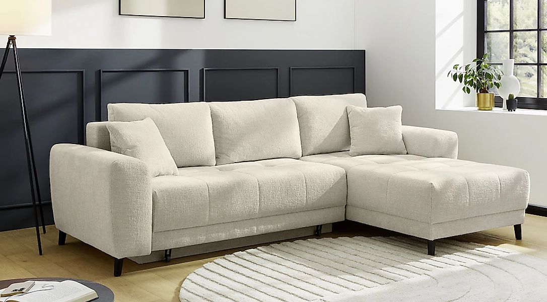 Jockenhöfer Gruppe Ecksofa "Beverly, inklusive Bettfunktion", Stauraum / Be günstig online kaufen
