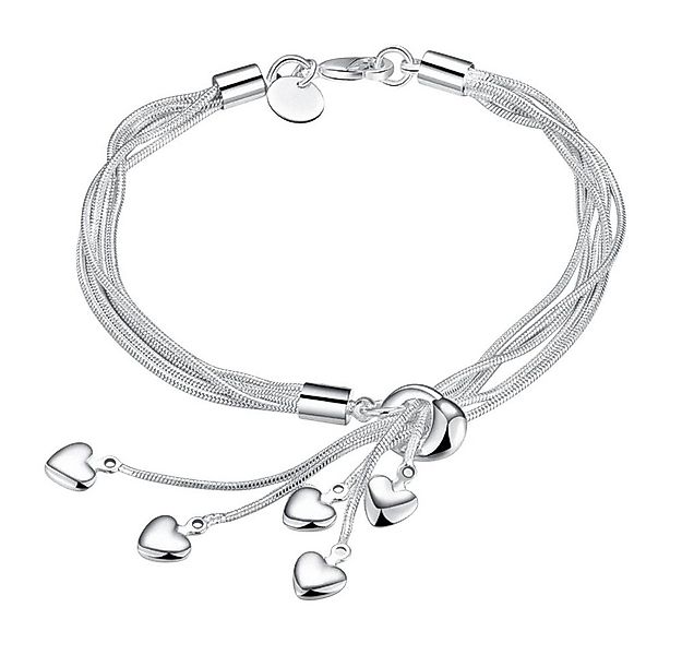Taffstyle Silberarmband Damen Armband 925 Sterling Silber filigran mit 5 He günstig online kaufen