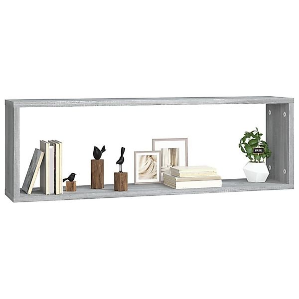 vidaXL Regal Wandregale 2 Stk. Grau günstig online kaufen