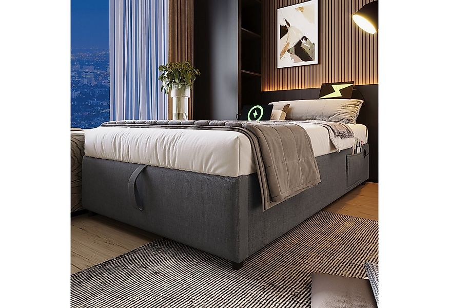 TavilaEcon Boxspringbett mit USB- C und günstig online kaufen