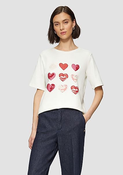 s.Oliver BLACK LABEL Kurzarmshirt Baumwollshirt im günstig online kaufen