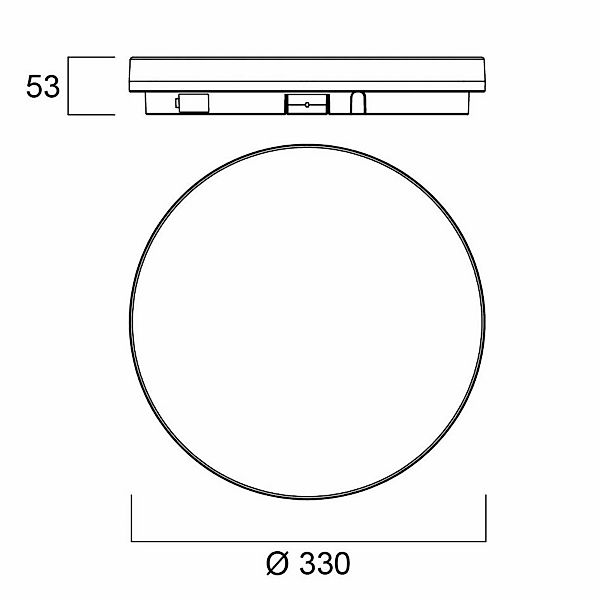 Sylvania Deckenlampe Start Surface Slim, Ø 33 cm, IP54, dim. günstig online kaufen