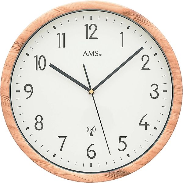 AMS Funkwanduhr (Quarzuhr,Wohnzimmer,Esszimmer,Küche,Arbeitszimmer,Büro, Fl günstig online kaufen