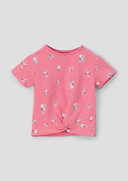 s.Oliver Kurzarmshirt T-Shirt mit Knoten-Detail Knoten günstig online kaufen