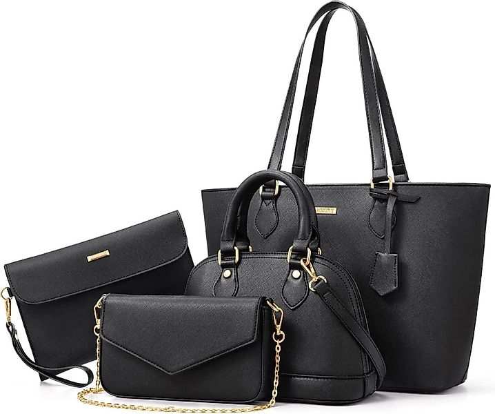 LuxusKollektion Handtasche 4-teiliges Handtaschen Set Damen günstig online kaufen