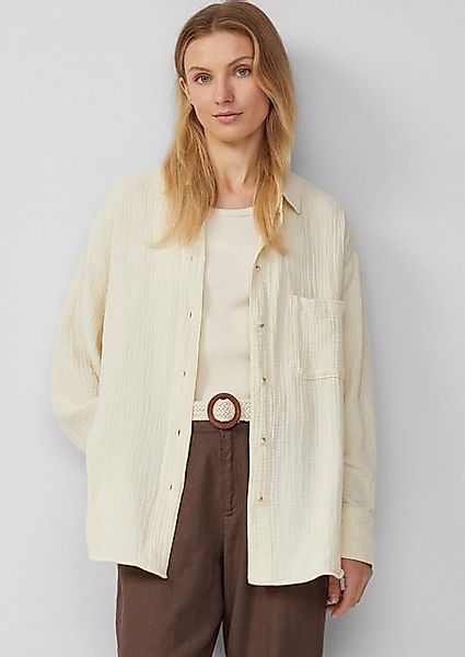 s.Oliver Langarmbluse Oversized Bluse aus Musselin günstig online kaufen