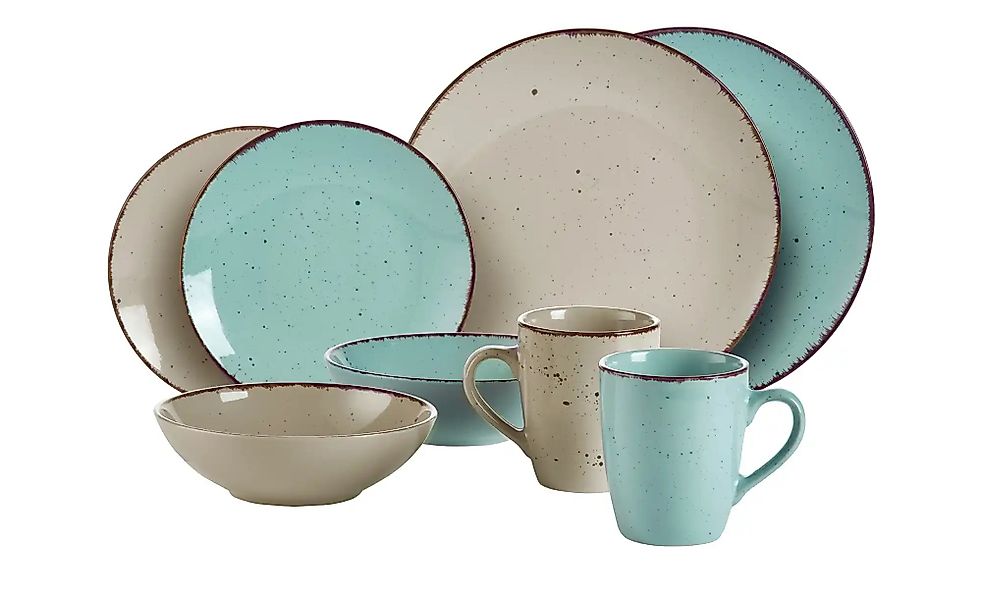 Peill+Putzler Kombiservice  16-teilig  Siena ¦ türkis/petrol Geschirr > Ges günstig online kaufen