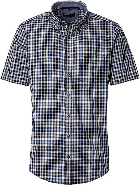 Casa Moda Short Sleeve Freizeithemd Kariert Navy - Größe 3XL günstig online kaufen