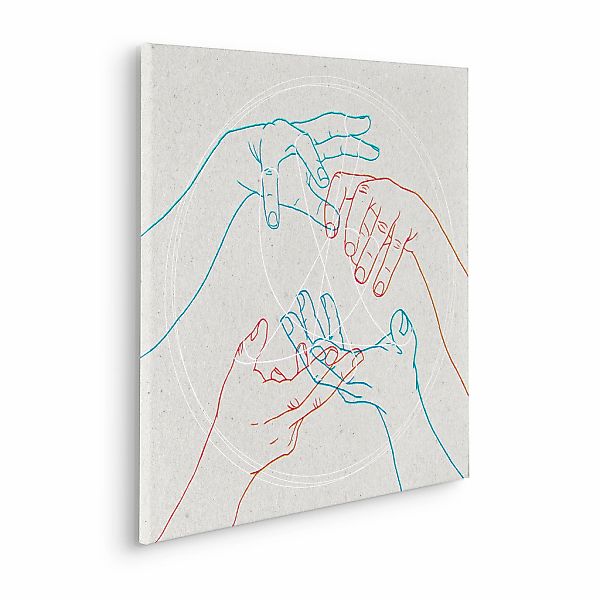Komar Leinwandbild "Glory Hands - Größe 60 x 60 cm" Natur 1 Stk. tlg. Keilr günstig online kaufen