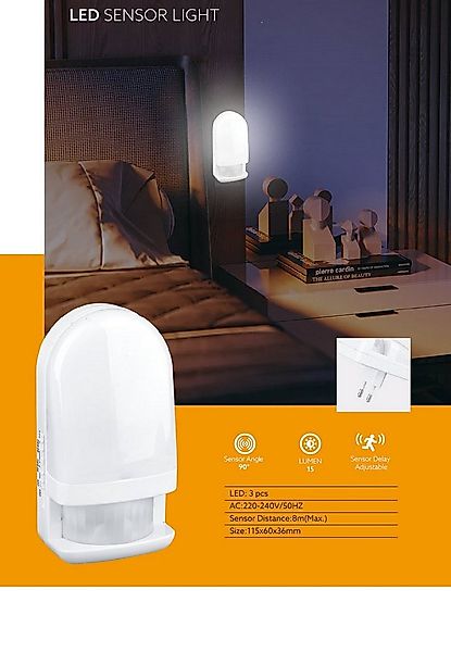 TRANGO LED Nachtlicht, Bewegungsmelder, 11-038 LED Sensor Nachtlicht in Wei günstig online kaufen