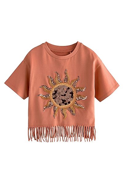 Next Paillettenshirt T-Shirt mit Fransen und günstig online kaufen