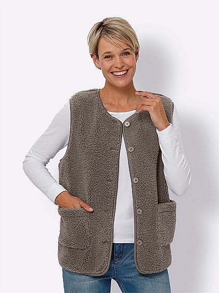 Sieh an! Fleeceweste Teddy-Weste Länge ca. 66 cm günstig online kaufen